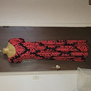 Ace Fashions black and red maxi dress